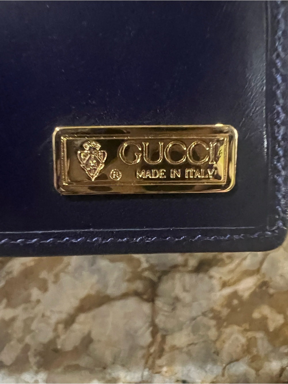 🦄🦄 GUCCI Navy Blue & Royal Ostrich Leather Wallet w/Box 🦄🦄 Pristine Conditio - Picture 4 of 11
